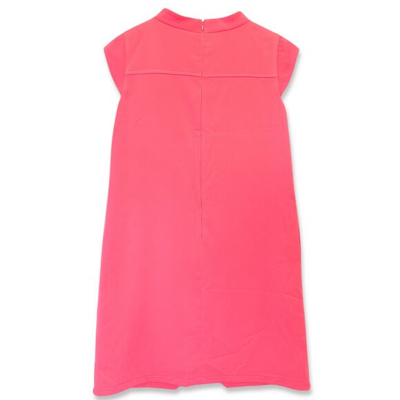 Julia‎ Allert Luxury Couture Sustainable Pink Cap Sleeve High Neck Shift Dress S - Picture 6 of 11